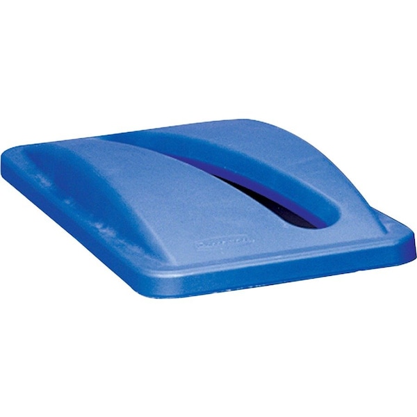Slim Jim Paper Recycling Container Lid, Blue, Resin, 11" W/Dia
